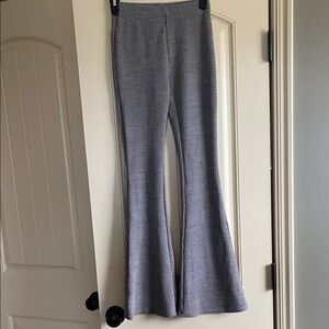 American Eagle Gray Ribbed Flare Legging